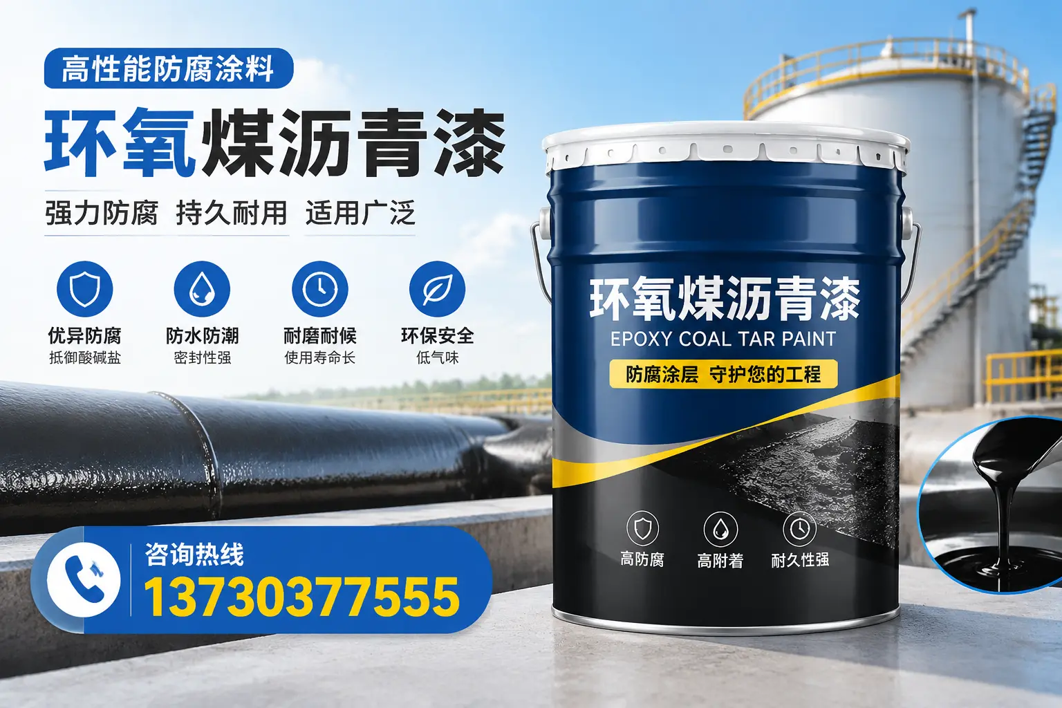 环氧煤沥青漆的耐久性分析,适合宁德的使用场景